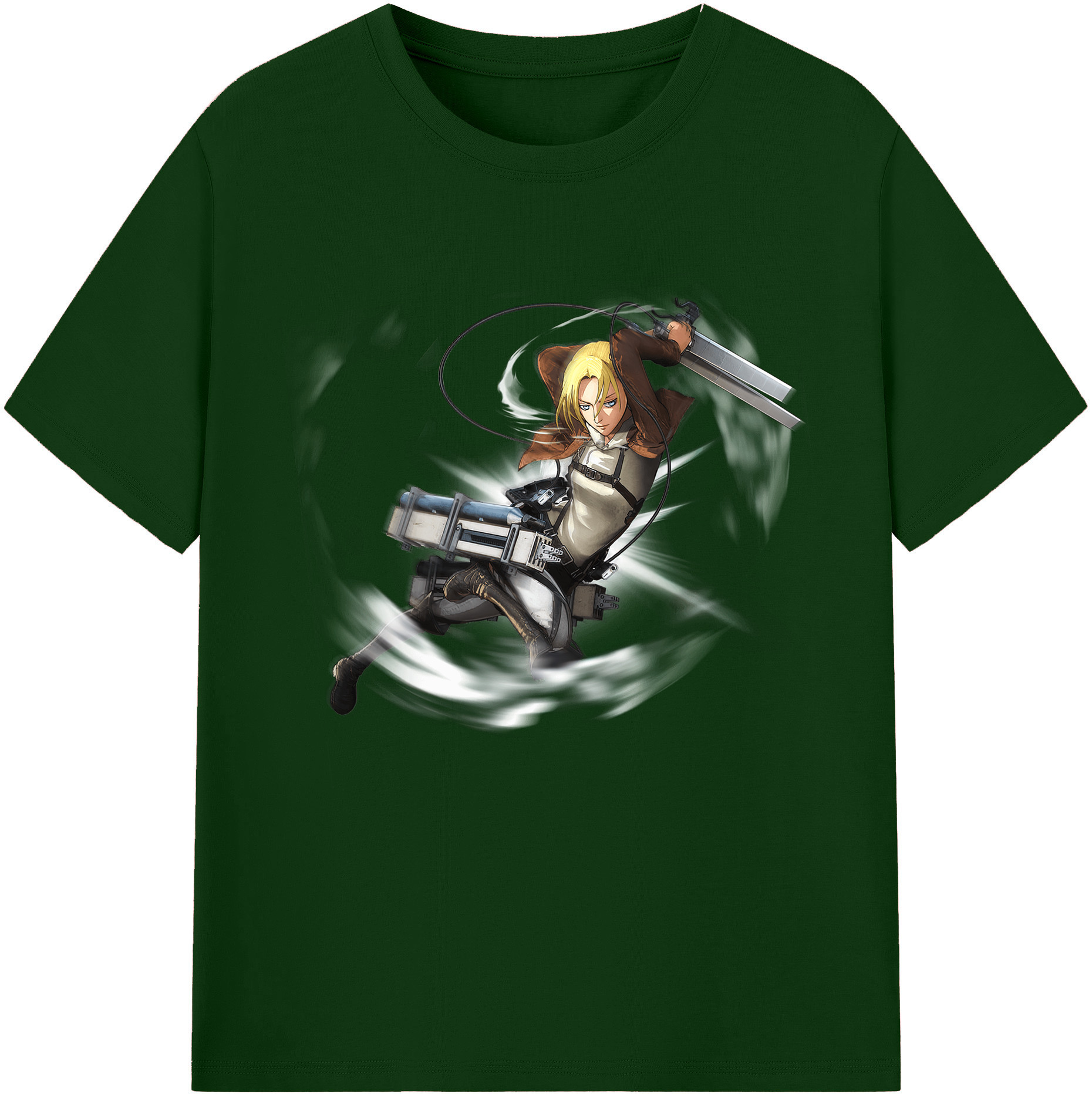 （画像用） 進撃の巨人 アニ・レオンハート Attack on Titan Annie Leonhart 綿100％半袖Tシャツ（フロントプリント）